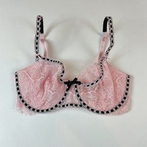 NWOT Victoria's Secret Bra 32D Dream Angels Push-Up Pink Lace B940